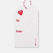 Étiquettes-cadeau Valentine's Day Birthday Cake Custom Candles (Dos)