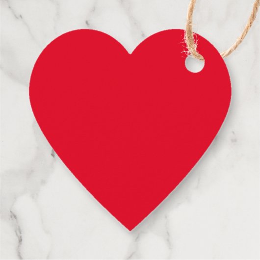 Étiquettes Cadeau Valentines Day Love Script Coeur rouge (Dos)