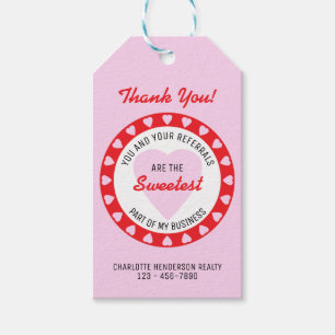 Étiquettes-cadeau Valentines Jour Immobilier Sweet Referendum