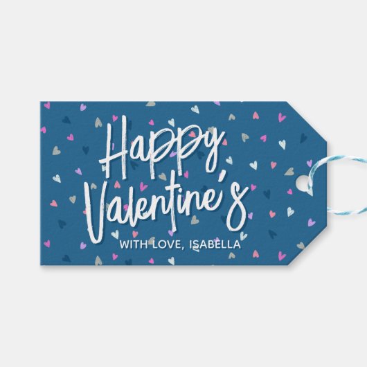 Étiquettes-cadeau Valentines personnalisées (Devant (Horizontal))
