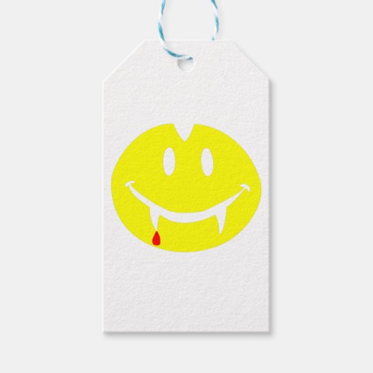 Étiquettes-cadeau vampire emoji dracula (Devant)