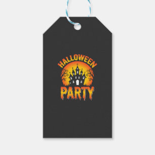 Étiquettes-cadeau Vecteur de fête de maison hantée Halloween