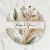 Étiquettes Cadeau Végétation agitée Mariage botanique moderne (Dos)