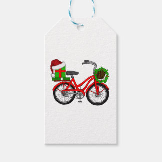 Étiquettes-cadeau vélo xmas