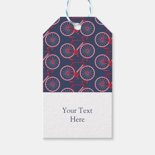 Étiquettes-cadeau Vélos de Noël (Devant)