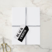 ÉTIQUETTES-CADEAU VENTE EN NOIR VENDREDI - % DE RESTRICTION (Avec de la ficelle)