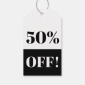 ÉTIQUETTES-CADEAU VENTE EN NOIR VENDREDI - % DE RESTRICTION (Dos)