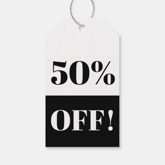 ÉTIQUETTES-CADEAU VENTE EN NOIR VENDREDI - % DE RESTRICTION (Dos)