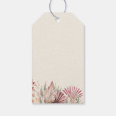 Étiquettes-cadeau Ventilateur Boho Palm séché Feuilles d'écran douch (Dos)