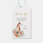 Étiquettes-cadeau VERA Eucalyptus Verdure & Terracotta Renard Floral (Devant)