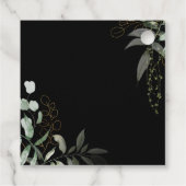 Étiquettes Cadeau Verdure et or | Merci noir (Dos)