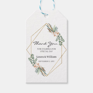 Étiquettes-cadeau Verdure Eucalyptus Coton Mariage Favoriser le Merc