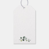 Étiquettes-cadeau Verdure, Eucalyptus Feuilles, Boho, Baby shower (Dos)