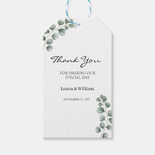 Étiquettes-cadeau Verdure Eucalyptus Mariage Favor Merci