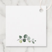 Étiquettes Cadeau Verdure, Feuilles d'Eucalyptus, Mariage botanique (Dos)