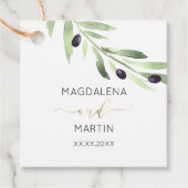 Étiquettes Cadeau verdure rustique oliveraie branche d'olivier marqu (Devant)