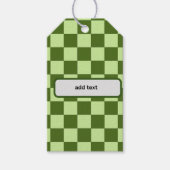 Étiquettes-cadeau Vérificateurs vert foncé et vert clair (Devant)