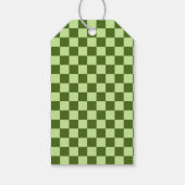 Étiquettes-cadeau Vérificateurs vert foncé et vert clair (Dos)