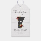 Étiquettes-cadeau Vermont State Destination Rustique Mariage Merci (Dos)
