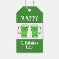 Verre de bière verte Joyeuse Saint Patrick`s day