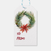 Étiquettes-cadeau Verre de Noël d'aquarelle (Dos)