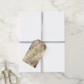 Étiquettes-cadeau Verre de renne métallique de Noël de Sepia (Avec de la ficelle)