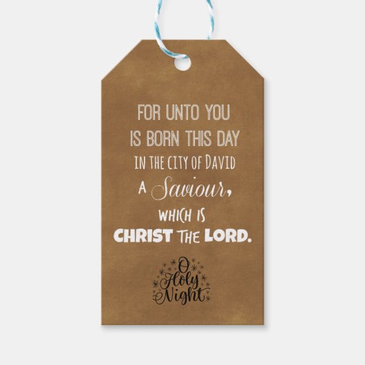 Étiquettes-cadeau Verset de la Bible de Noël (Devant)