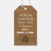 Étiquettes-cadeau Verset de la Bible de Noël (Dos)