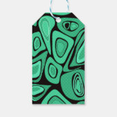 Étiquettes-cadeau Vert, abstrait, rétro (Dos)