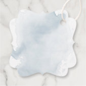Étiquettes Cadeau vert bleu blanc fleuri (Dos)