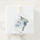 Étiquettes Cadeau vert bleu blanc fleuri (En situation)