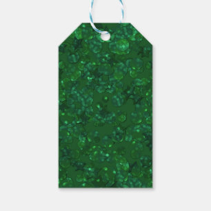 Étiquettes-cadeau Vert, confettis, paillettes