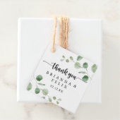 Étiquettes Cadeau Vert délice Eucalyptus Mariage (En situation)