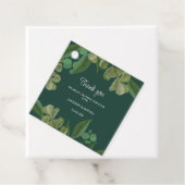 Étiquettes Cadeau Vert émeraude Élégante végétation rustique feuille (En situation)