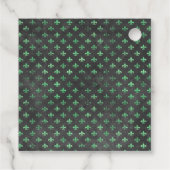 Étiquettes Cadeau Vert émeraude Fleur de Lis (Dos)