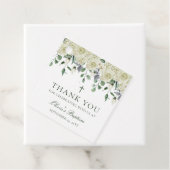 Étiquettes Cadeau Vert floral blanc Baptême Merci Favoriser (En situation)