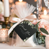 Étiquettes Cadeau Vert foncé Vert vert moderne Feuilles Mariage Merc