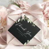 Étiquettes Cadeau Vert foncé Vert vert moderne Feuilles Mariage Merc