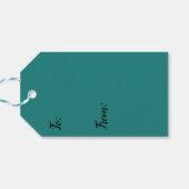 Étiquettes Cadeau vert mer (Dos Horizontal)