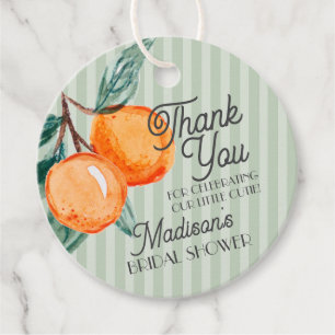 Étiquettes Cadeau Vert Mignon Principal Agrume Réception de Mariage