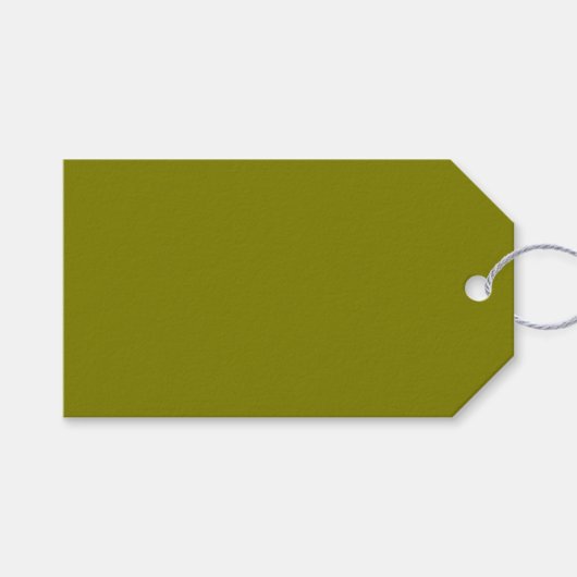 Étiquettes-cadeau Vert olive classique (Devant (Horizontal))