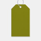 Étiquettes-cadeau Vert olive classique (Dos)
