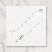 Étiquettes Cadeau Vert Rouge festif de Noël (Dos)