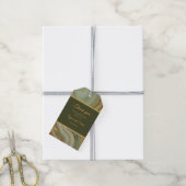 Étiquettes-cadeau Vert sauge et marbre doré (Avec de la ficelle)