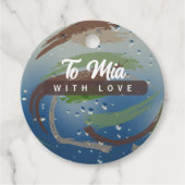 Étiquettes Cadeau Vert Tons Terreux Rustique, Brun et Beige Coup de (Devant)