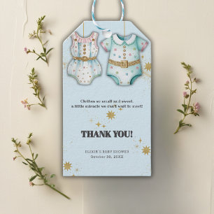 Étiquettes-cadeau Vêtements Whimsical Baby shower neutre genre