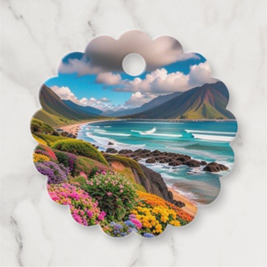 Étiquettes Cadeau Vibes tropicales (Devant)