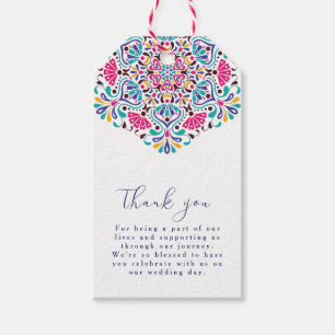 Étiquettes-cadeau Vibrant mexicaine Fiesta Style Mariage arc-en-ciel