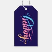 Étiquettes-cadeau Vibrant Pastel Gradient HAPPY Typography - Modern  (Dos)