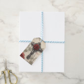 Étiquettes-cadeau Victorian Gothic Styled Rose et Croix (Avec de laficelle)